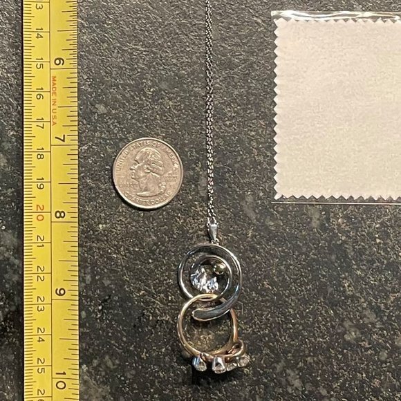 Mountain Moon Sterling Silver Ring Holder Necklace - Gender Neutral, NWOT - Picture 5 of 11